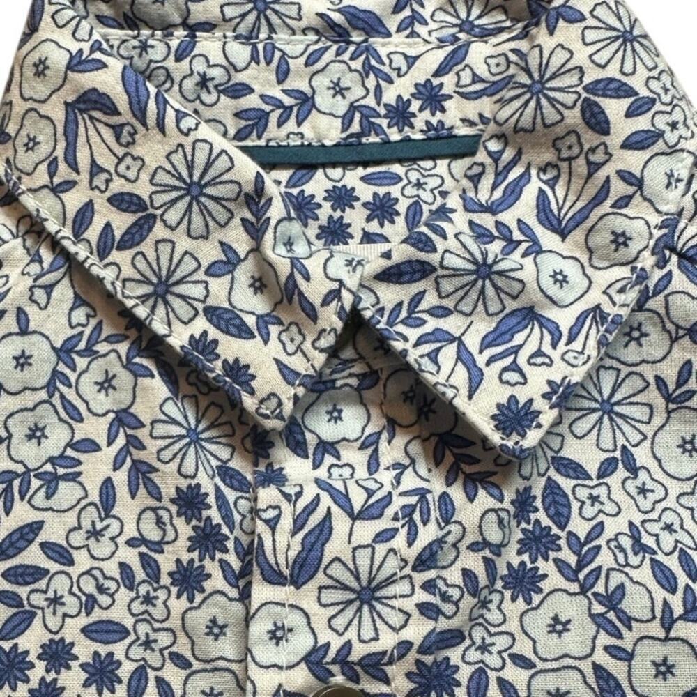 Cat & Jack Toddler Boys Pant & Shirt Set Floral Shirt Blue White Khaki Pants 2T - Picture 7 of 9